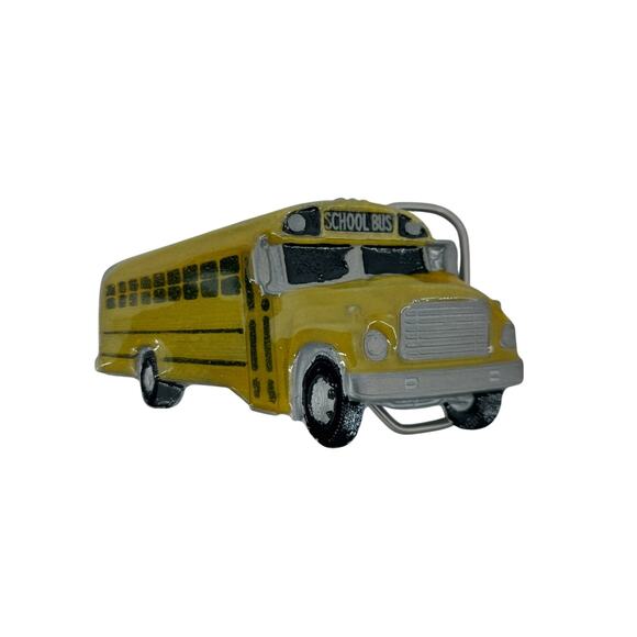 Great American Buckle Yellow Enamel School Bus Belt Buckle - Picture 1 of 14
